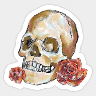 Skulls and roses Sticker